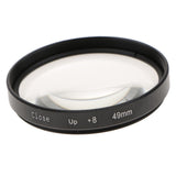 Max Close-Up +8 Macro Close Up Optic Lens Filter for DSLR Digital Cameras 49mm