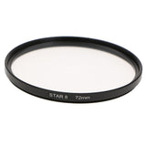 Max 8 Point Rotated Star Light Cross Screen Special Effect Lens Filter 72mm