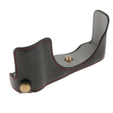 Max PU Leather Camera Bag Bottom Case Half Body Cover Set for Panasonic GF8 GF7