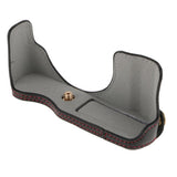 Max PU Leather Camera Bag Bottom Case Half Body Cover Set for Panasonic GF8 GF7