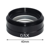 Max 0.5X Auxiliary Barlow Objective Lens 42mm Mount Thread for Stereo Microscope