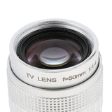 Max 50mm 1/2"  f1.4 C Mount CCTV Compact Prime Lens for Olympus Panasonic M 4/3