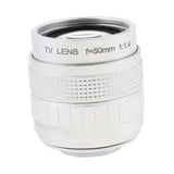 Max 50mm 1/2"  f1.4 C Mount CCTV Compact Prime Lens for Olympus Panasonic M 4/3