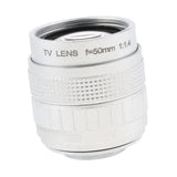 Max 50mm 1/2"  f1.4 C Mount CCTV Compact Prime Lens for Olympus Panasonic M 4/3
