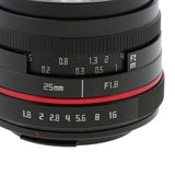 Max 25mm F1.8 Large Aperture Prime Fixed Lens for Canon EOS-M Mirrorless Camera