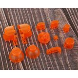 Maxbell Replacement Handle Button Set for Nintendo NGC Controller Transparent Orange
