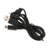 Maxbell 1.2m 2 in 1 USB Fast Charging Cable Power Charger Cord fr Nintendo NDSi NDSL