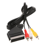 Maxbell 1.8m Scart to RCA Triple 3 x Phono Cable Audio Video Lead for Nintendo NES