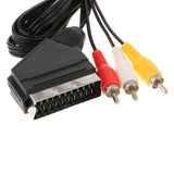 Maxbell 1.8m Scart to RCA Triple 3 x Phono Cable Audio Video Lead for Nintendo NES