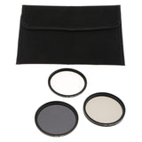 Maxbell 3-Piece Multi-Coated Glass Filter Kit (58mm UV/CPL/ND8) & Pouch