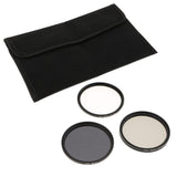 Maxbell 3-Piece Multi-Coated Glass Filter Kit (58mm UV/CPL/ND8) & Pouch