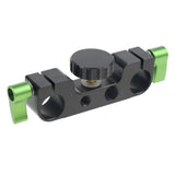 Maxbell Rod Clamp Rail Block 1/4 &3/8 Thread for 15mm Support System DSLR Tripod Rig