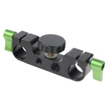 Maxbell Rod Clamp Rail Block 1/4 &3/8 Thread for 15mm Support System DSLR Tripod Rig