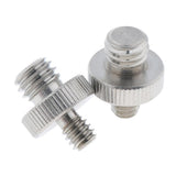 Maxbell Double Head Stud with 1/4" to 3/8" Thread for Cameras Camcorder