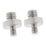Maxbell Double Head Stud with 1/4" to 3/8" Thread for Cameras Camcorder