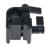 Max Single 15mm Rod Lock Clamp with Hot Shoe for  DSLR Camera Camcorder Rig 1254
