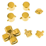 Max Chrome Plating Controller Thumbstick Trigger Buttons for Sony PS4 Pro Gold