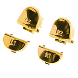 Max Chrome Plating Controller Thumbstick Trigger Buttons for Sony PS4 Pro Gold