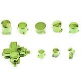 Max Full Button Set Bumper ABXY Mod Kit For Xbox One S Controllers Chrome Green