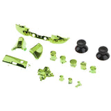 Max Full Button Set Bumper ABXY Mod Kit For Xbox One S Controllers Chrome Green