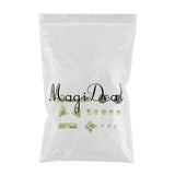 Max Full Button Set Bumper ABXY Mod Kit For Xbox One S Controllers Chrome Green