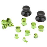 Max Full Button Set Bumper ABXY Mod Kit For Xbox One S Controllers Chrome Green