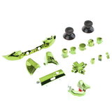 Max Full Button Set Bumper ABXY Mod Kit For Xbox One S Controllers Chrome Green