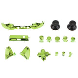 Max Full Button Set Bumper ABXY Mod Kit For Xbox One S Controllers Chrome Green