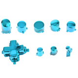 Max Full Button Set Bumper ABXY Mod Kit For Xbox One S Controllers Chrome Blue