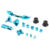 Max Full Button Set Bumper ABXY Mod Kit For Xbox One S Controllers Chrome Blue