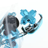 Max Full Button Set Bumper ABXY Mod Kit For Xbox One S Controllers Chrome Blue