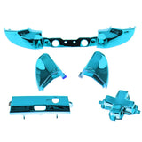 Max Full Button Set Bumper ABXY Mod Kit For Xbox One S Controllers Chrome Blue