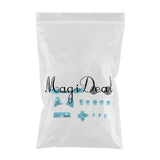 Max Full Button Set Bumper ABXY Mod Kit For Xbox One S Controllers Chrome Blue