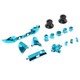 Max Full Button Set Bumper ABXY Mod Kit For Xbox One S Controllers Chrome Blue