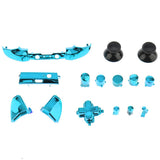 Max Full Button Set Bumper ABXY Mod Kit For Xbox One S Controllers Chrome Blue