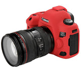 Max Camera Silicone Case Bag Rubber Soft protective Cover Skin for Canon 5D4 Red