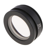 Maxbell 2X Barlow Auxiliary Objective Lens Optical Glass for Stero Microscope - 48mm Mounting Thread W.D 30mm (Black,Pack of 1)