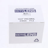 Maxbell Camera IR Lens 2.5mm F1.2 3 Megapixel Fixed IRIS CCTV Lenses CS Mount Format 1/2.5-inch