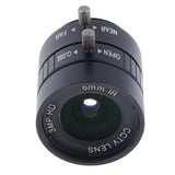 Max 6mm HD 3MP F1.2 Fixed Focus CS Mount Lens for 1/2" CCD CCTV Security Camera