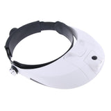 Max 2 LED Head Mount Magnifier with 5 Detachable Lenses 1.0x 1.5x 2.0x 2.5x 3.5x