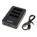 Max 3 Channel Battery Charger Cradle for Gopro Hero 5 6 7 Black Sport Cameras