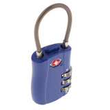 Max TSA Luggage Travel Suitcase Bag Code Lock 3 Digit Combination Padlock TSA002 Blue