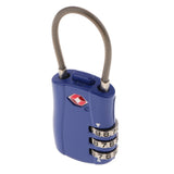 Max TSA Luggage Travel Suitcase Bag Code Lock 3 Digit Combination Padlock TSA002 Blue
