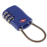 Max TSA Luggage Travel Suitcase Bag Code Lock 3 Digit Combination Padlock TSA002 Blue