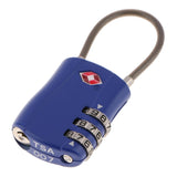 Max TSA Luggage Travel Suitcase Bag Code Lock 3 Digit Combination Padlock TSA002 Blue
