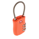 Max TSA Luggage Travel Suitcase Bag Code Lock 3 Digit Combination Padlock TSA002 Orange