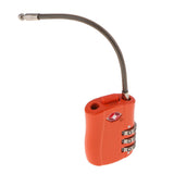 Max TSA Luggage Travel Suitcase Bag Code Lock 3 Digit Combination Padlock TSA002 Orange