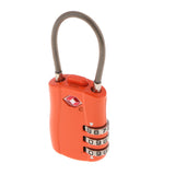 Max TSA Luggage Travel Suitcase Bag Code Lock 3 Digit Combination Padlock TSA002 Orange