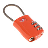 Max TSA Luggage Travel Suitcase Bag Code Lock 3 Digit Combination Padlock TSA002 Orange