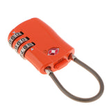 Max TSA Luggage Travel Suitcase Bag Code Lock 3 Digit Combination Padlock TSA002 Orange